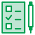 Checklist pen icon.